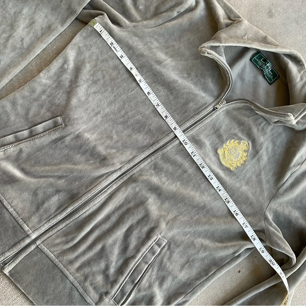 Lauren Ralph Lauren full zip velour track jacket - Picture 5 of 6